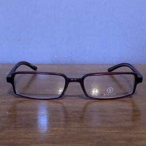 Bogner Eyeglasses Frames B Burgundy Square unisex men women 50 140